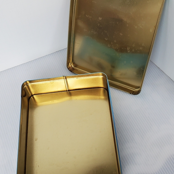 VTG Christmas Tin Box Only Oreo Cookie 1996 Snowman 1994 Santa Holiday Lot Of 2 - Picture 9 of 11